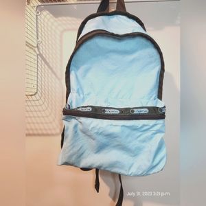 Light pastel blue small Le Sportsac backpack